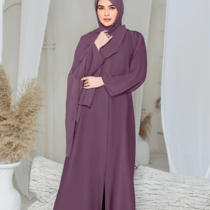 Loop Button Blue Abaya